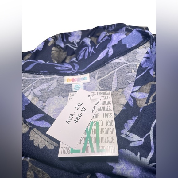 Lularoe New NWT Ava Mutton Sleeve Dress Size 2X - Picture 4 of 5